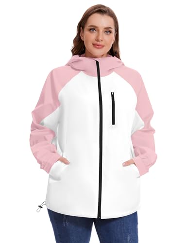 Avoogue Plus Size Raincoat for Women Rain Jacket Womens Waterproof with Hood Lightweight Windbreaker4