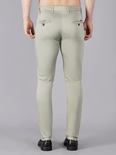 Image of Hence Men's Slim Fit Cotton Casual Trousers