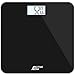 ACTIVE ERA Ultraschlanke Digitale Personenwaage mit präziser Messgenauigkeit und Step-On Technologie - Waage aus Sicherheitsglas und mit großer LCD Anzeige - Schwarz