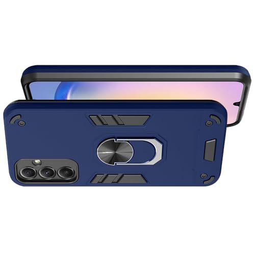 Image of amazon basics Kickstand Mobile Cover (360 Rotating Ring Holder) for Samsung Galaxy A25 5G (Blue)