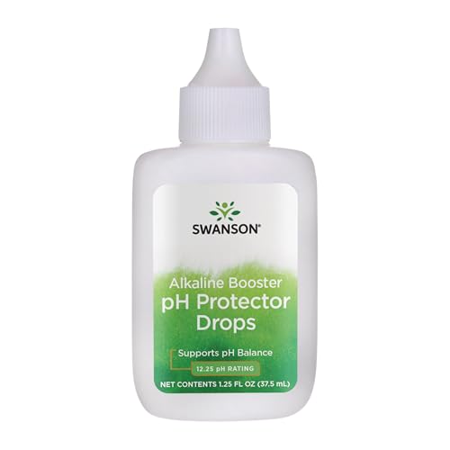 Swanson Alkaline Booster - pH Protector Drops with 12.25 pH Rating - Make Your Own Alkaline Water - Add to Distilled Water to Help Maintain pH Balance (1.25 Fl Oz)