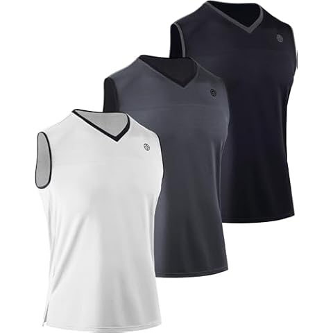 NELEUS Men's Dry Fit V-neck Muscle Tank Top Cover