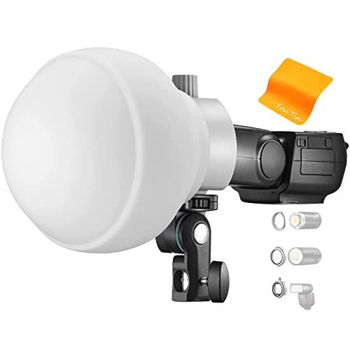 Godox ML-CD15 Diffuseur Dôme avec 3 Adaptateurs pour Lampe de Poche, Modificateur de Lumière Souple Pliable pour Godox AD100PRO AD200PRO AD300PRO AD400PRO V1 V860II V860III TT685II TT600 ML60 ML60Bi