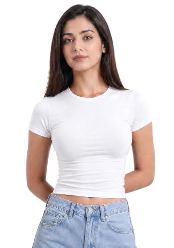 Image of Wear Your Opinion Women's Cuddle Tee Fitted Top Tshirt Short Sleeve Round Neck Soft Fabric