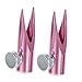 DEARMAMY 2pezzi Temperamatite Per Sopracciglia e Eyeliner Alluminio Guida Portatile Per Cosmetico Casa Viaggio immagine