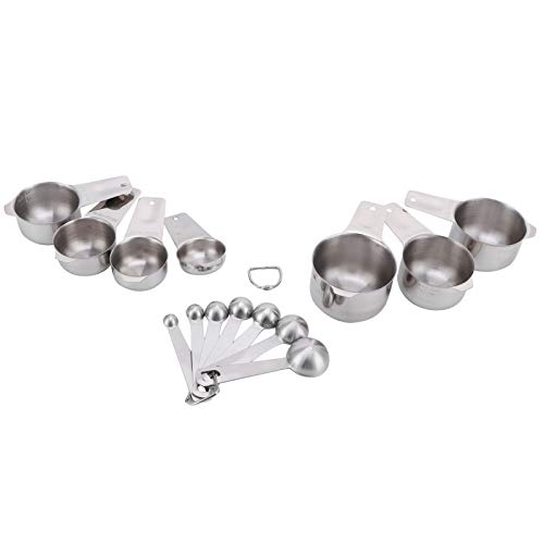 Colheres de medição, colher de sopa, 14 peças/conjunto de colheres medidoras de aço inoxidável, conj