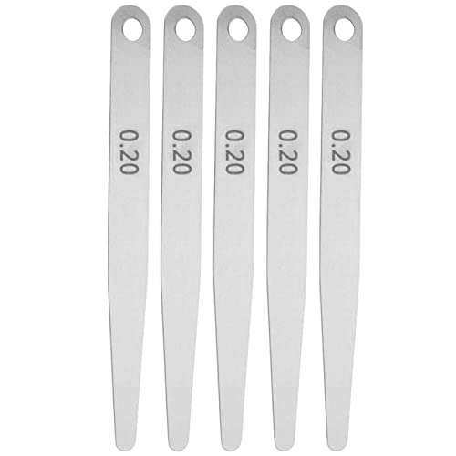 Feeler Gauge Stainless Steel Gage Easy to Use Convenient for Measurement with 5pcs 0.2/0.3 Ruler Welding Inspection Tool (0.2)