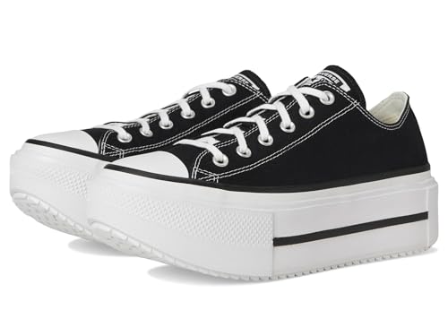 Converse Chuck Taylor All Star Lift - Doble Pila para Mujer, Negro/Blanco/Negro, 24.0 cm
