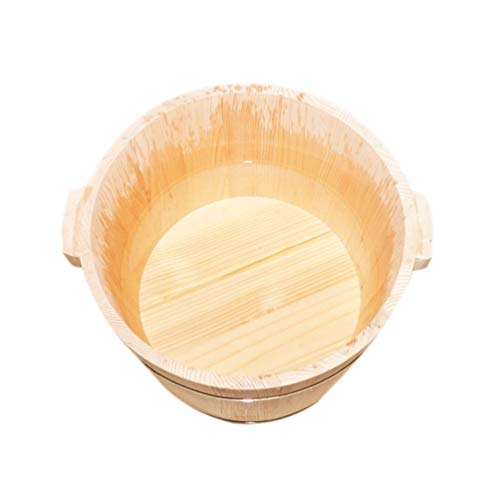 Tina de madera para pies para masaje y remojo miniatura 2