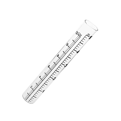 BCOATH Flat Bottomed Rain Gauge Test Tube with Scale Glass Design for Accurate Rainfall Measurement for Outdoor Use Gardens and Lawns
