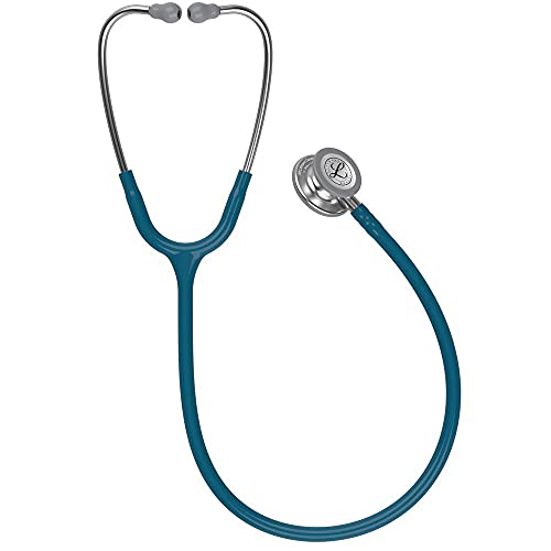 Image of 3M Littmann Classic III Monitoring Stethoscope, Caribbean Blue Tube, 27 inch, 5623