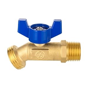 EFIELD 1/4-Turn Outdoor Spigot, Sillcock Hose Bibb Valve 1/2″ Male NPT Inlet ×3/4″ Male GHT Threaded Garden Hose Outlet/Connector,(SILLCOCK045)