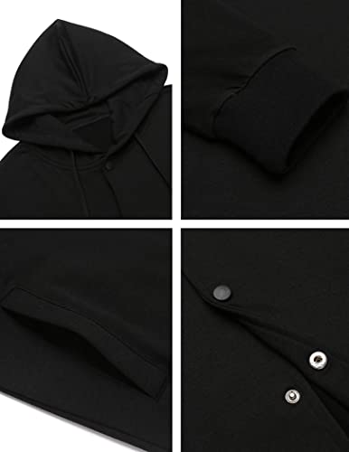 Image of COOFANDY Men's Fashion Hooded Varsity Jacket Classic Fit Premium College Jacket