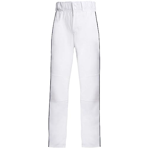 adidas Youth Icon Pro Piped Open Hemmed Baseball Pants SM White | Black