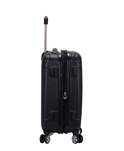 Rockland London Hardside Spinner Wheel Luggage, Black, 3-Piece Set (20/24/28) - Image 3