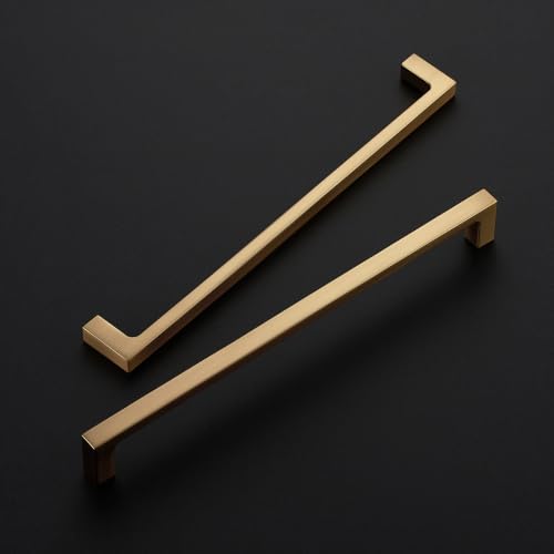 Image of Ravinte Champagne Bronze Kitchen Square Cabinet Handles 8 Inch 10 Pack