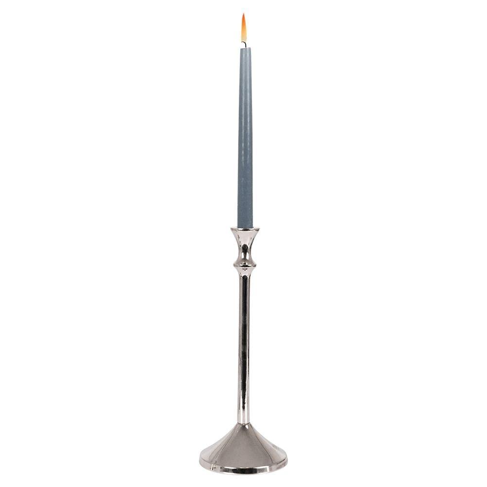 Kerzenhalter Aus Aluminium Für Lange Kerzen – Silber, 30,5 Cm Hoch, Industrieller Stil