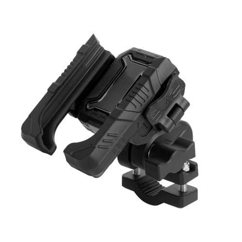 Image of Motorcycle Ebike Phone Mount with Vibration Dampener,360Adjustable Dual Ball Head & Anti-Shock Handlebar Holder for Bicycle Scooter ATV Fit For (5.4-7.2 inch)iPhone 16 /15 /14 /13 Pro Max ,Pipe Clamp, 75023