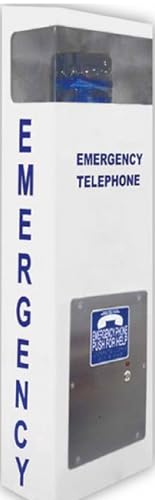 Alpha Communications ELV2XD Call Station; Operates on PoE/VoIP; with Strobe Light; 30 Inches; White with a Weatherproof and Corrosion Resistant Finish; 2-Call Buttons; ADA Compliant