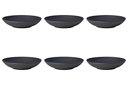 Villeroy & Boch Manufacture Rock 6er Set Suppenteller schwarz grau Porzellan