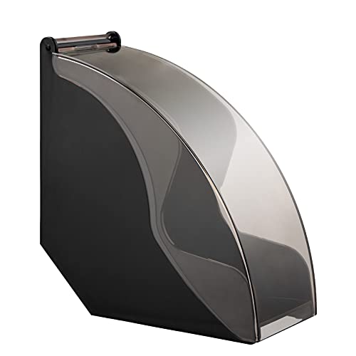 HOMEE Coffee Filter Holder, Coffee Filter Box with Dustproof Cover, Filter Paper Holder for Coffee Shop, Home, Storage Capacity of 100 pcs Paper Filters (Black)