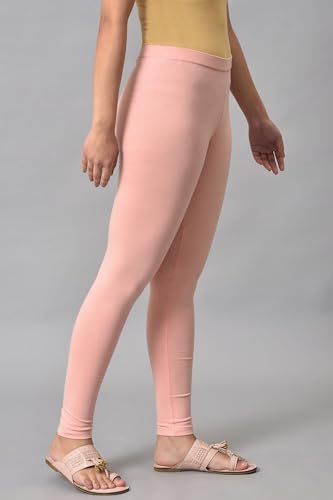Image of W for Woman Women's Regular Fit High Rise Coral Cotton Jersey Tights
