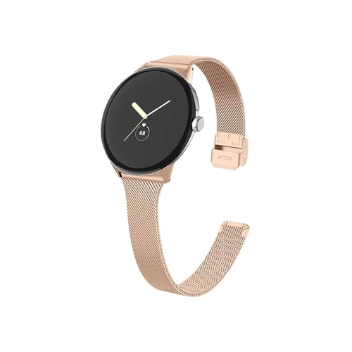 [LOKLNEYK] �~���m���^���X�e�����X�X�g���b�v�ɓK������Google Pixel Watch 2 1(Rose Gold)