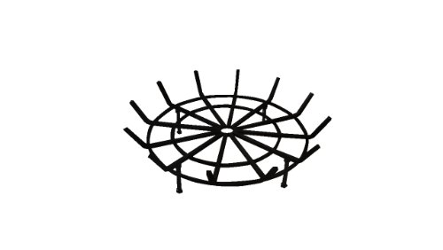 Round Spider Grate for Outdoor Fire Pit (24" Diameter 6" Legs)