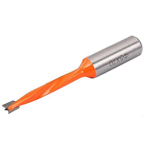 Aexit 5mm Cutting Drill Bits Dia 70mm Long Solid Carbide Brad Point Drill Auger Drill Bits Boring Bit