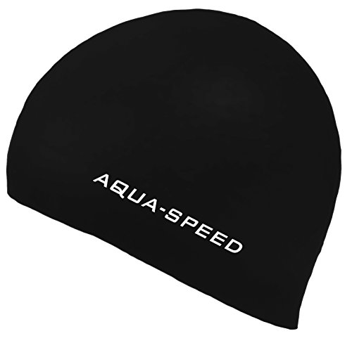 Aqua-Speed 3D Silicone s Gorro de natación, Hombre, Negro, Talla única
