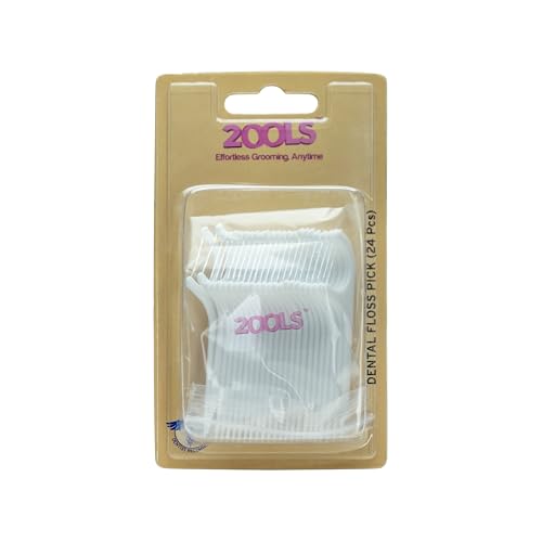 Image of 3 in 1 Tooth Cleaning Dental Floss Toothpicks Plastic Set for Clean Teeth Fresh Breath and Healthy Gums, 24 Pieces Set (White)