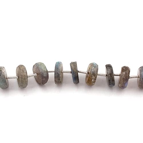 Labradorite faceted rondelles de qualité supérieure en 12-13mm pour bijoux de prestige