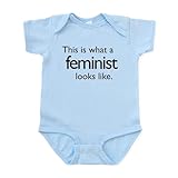 CafePress This is What A Feminist Looks Like Body Suit Cute Infant Bodysuit Baby Romper Sky Blue