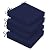Basic Beyond Outdoor Chair Cushions for Patio Furniture, Waterproof Outdoor Seat Cushions Set of 4 19 x 19, Patio Chair Cushions Set of 4 with Ties and Handle, Navy Blue