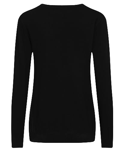 OXKnit Women's 1960s Retro Knit Long Sleeve T-Shirts, Lightning Pattern Crewneck Casual Knit Top2
