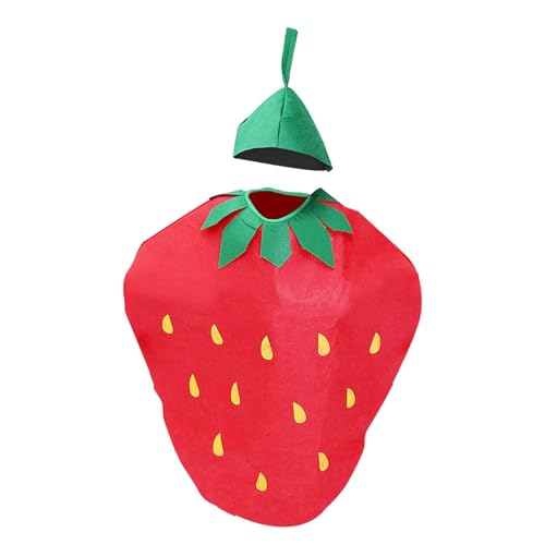 Nishiyuenyi Costume de Fruits pour Enfants, Tenue de Cosplay, Déguisement pour Enfants, pour Fête à Thème, Mascarade, Fraise