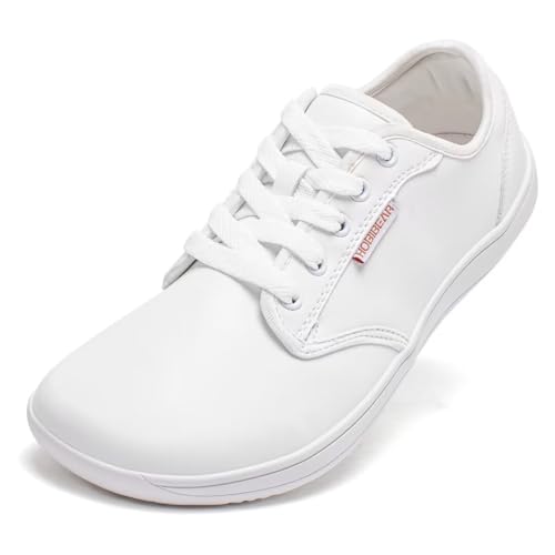 HOBIBEAR Unisex Amplia Descalzo Zapatos para Hombres Womens Minimalista Zapatillas Zero Drop Zapatos Ligeros Cómodo (Blanco,EU 42) HOBIBEAR Unisex Amplia Descalzo Zapatos para Hombres Womens Minimalista Zapatillas Zero Drop Zapatos Ligeros Cómodo (Blanco,EU 42)