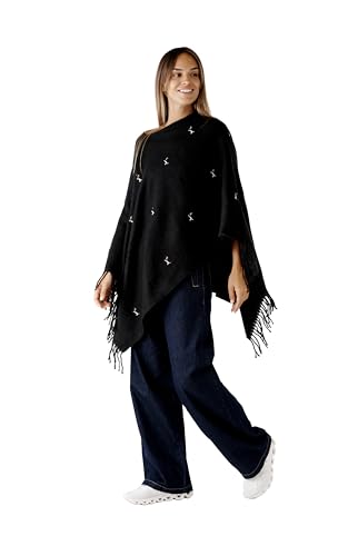 Image of Women's Shawl Wrap Poncho Ruana Cape Cardigan Sweater Open Front for Fall Winter Spring