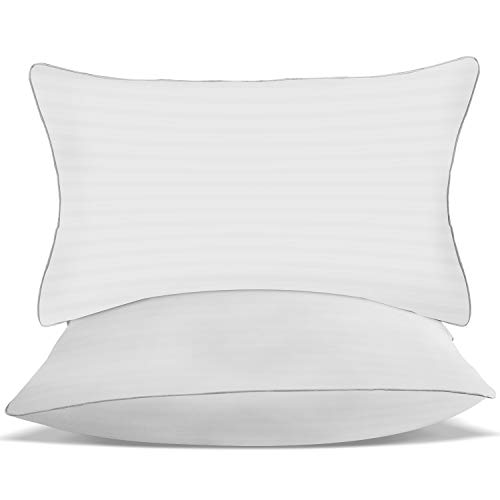 Pillows for Sleeping, 2 Pack Bed Pillow Queen Size Cooling Pillows, 100% Breathable Cover for Side Sleepers Neck Pain Back Sleepers