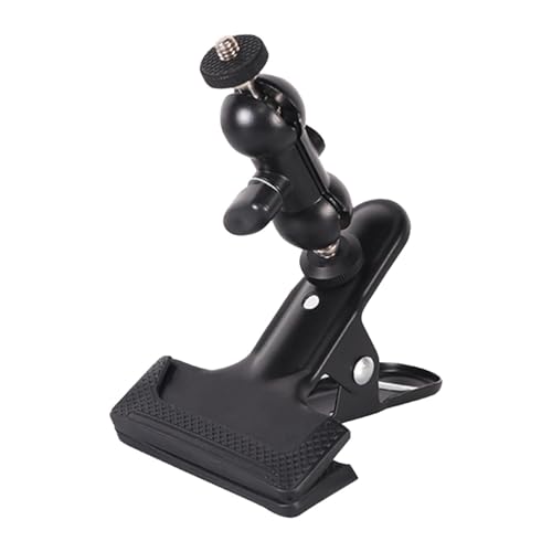 Ronyme Abrazadera para trípode, Soporte para Reflector de Flash, Tornillo estándar de 1/4, Cabezal de Bola Mini Giratorio de 360 ​​Grados, Resistente,