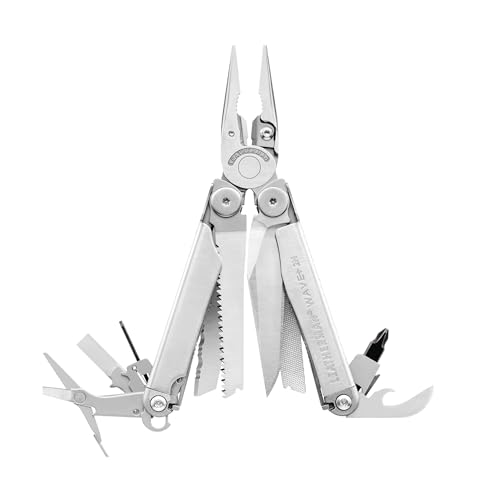 Leatherman 2H Wave+ Multi-Tool - 18-in-1 Hochleistungs-Edelstahlwerkzeug mit Klingen, Zangen und Drahtschneidern - Camping Zubehör - Edelstahl