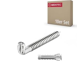 Gedotec Schraubhaken Set 10 Stück Stabil