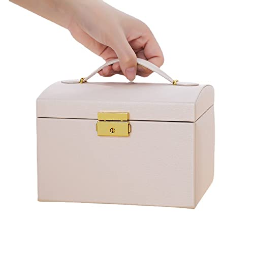 Boîte à bijoux portable à trois couches pour organiser ses boucles d'oreilles en voyage