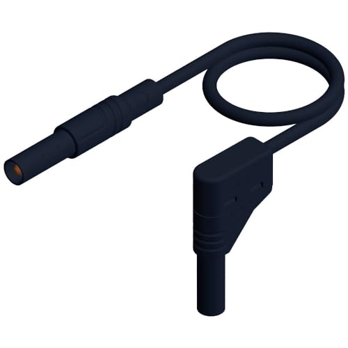 SKS Hirschmann MLS SIL WG 100/1 Sicherheitsmesskabel [Bananenstecker 4 mm, Bananenstecker 4 mm] 1,00 m, Schwarz, 1 Stück