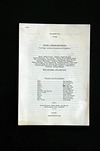 Squirm - Invasion der Bestien - Patricia Pearcy - Don Scardino - Presseheft