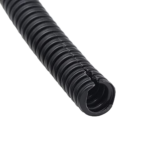 MOCNT Gaine Câbles Électriques Voiture Gaine Ondulée Flexible Protection Cache PP Tuyau Fil Fendu Gaine Isolante Conduit Tube Rangement Câble Extérieur 7mm Long 10 Mètres