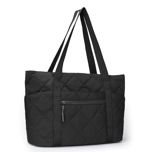 befen Laptop Tote Bag for Women Work, Travel Tote Bags Nurse Puffer Quilted Handbags, Lightweight Waterproof Beach Purse