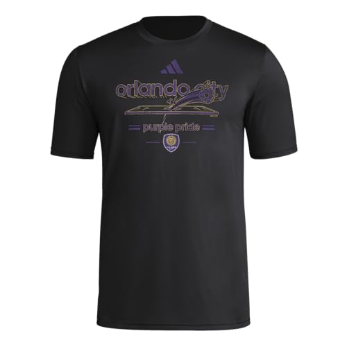 adidas Orlando City SC Pre-Game Soccer T-Shirt, Black, Small