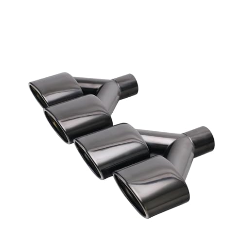 Embout d'échappement double sortie en acier noir de 57mm pour Mercedes W204 W211