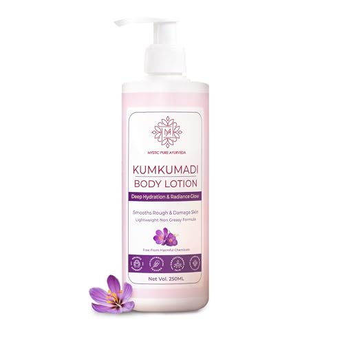 Image of Kumkumadi Body Lotion, Deep Hydration, Rapire & Smooth Damage Skin wth Saffron and Turmeric for All Seasons- 500ml